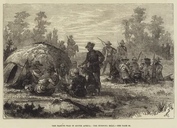 La guerra dei Basuto in Sud Africa, il pasto del mattino